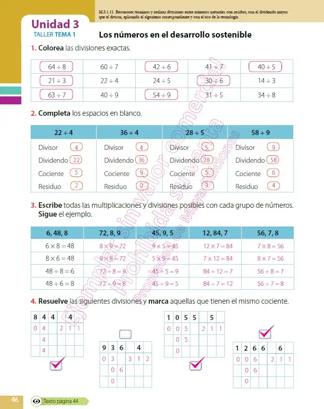 Cuaderno de Trabajo 5 EGB Matemáticas