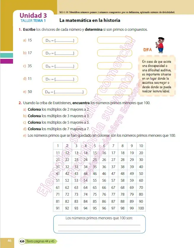 Cuaderno de Trabajo 6 EGB Matemáticas